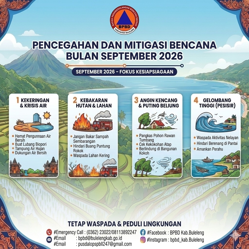 Pencegahan dan Mitigasi Bencana Bulan September 2026